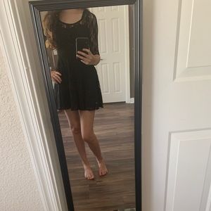 Material Girl Black Lacey Dress